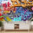 Vibrant Graffi Street Paint Peel & Stick Abstract Border-93867979