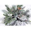 Pre-Lit Potted Snow Flocked Christmas Tree with Pine Cones, Red Berries and Warm White LEDs-1930667521