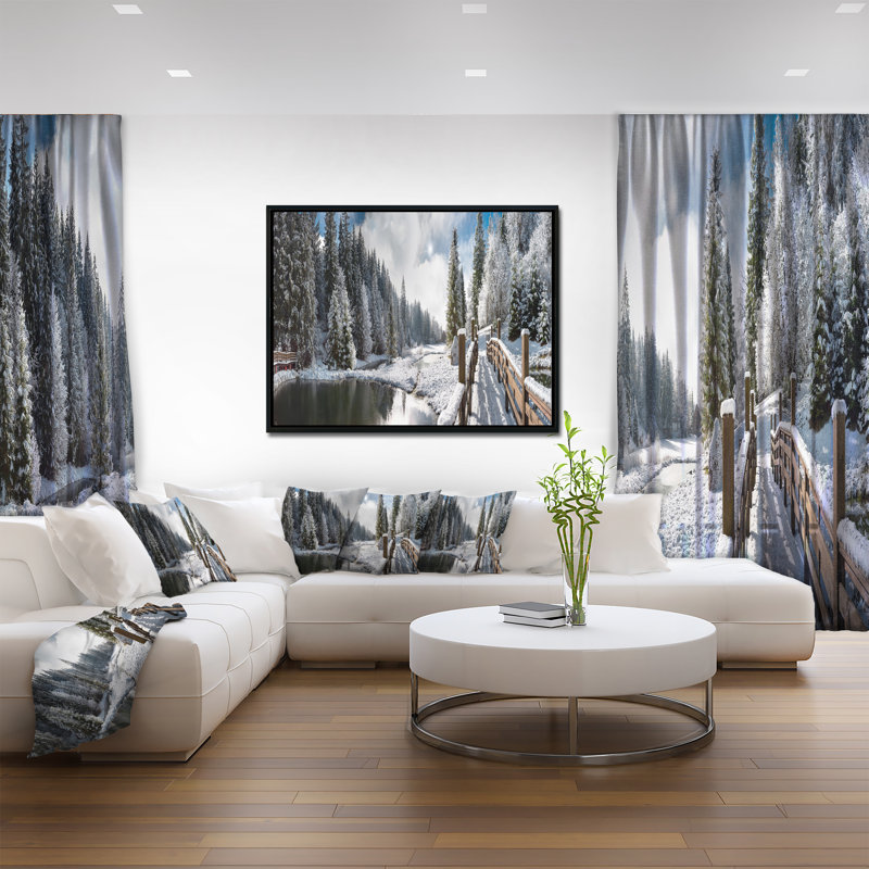 « winter matin panorama », photographie sur toile, H 30 po x l 40 po x P 1,5 po