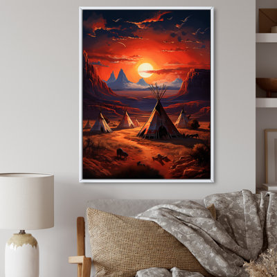 Tipi rouge antique - Sentiers antiques II - Imprimé