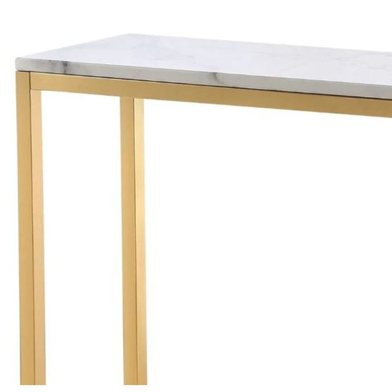 Ornelas Faux Marble Console Table