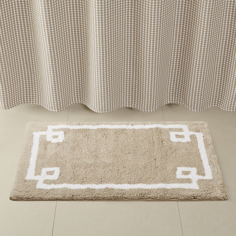 Tapis pour salle de bain 100% coton, Taupe, Simple - L 30 po x l 20 po