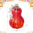 8.5"H Fall Red Glass Gourd With Glitter