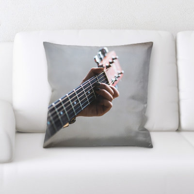Coussin décoratif en guitare acoustique fille playing Laci