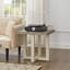 Ensemble de 3 tables basses, tables basses et 2 tables de bout Luno, gris vieilli et beige