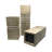 S/3 Cubic Pillar Candleholders - Bleached Wood