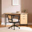 Velvet Rattan Swivel Office Chair