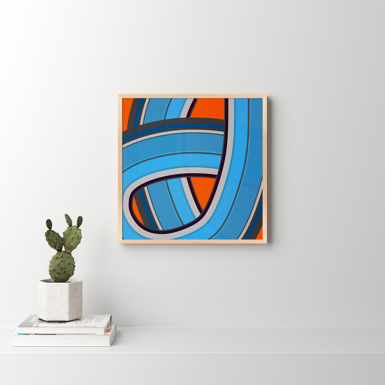 Twist Series I "Twisted River" Print, Brown, 24" H x 24" W x 1.25" D