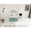 36" Floating Bathroom Vanity With Drop-Shaped Resin Sink And Side Cabinet & Soft Close Doors