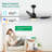 42" Smart Ceiling Fan With Lights Remote,Silent DC Motor,Voice Control Via Alexa Google WIFI Phone,6-Speed,Outdoor Indoor Modern  Ceiling Fans For Living Room Bedroom Patio