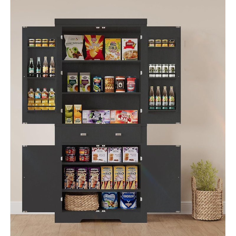 182.1cm Kitchen Pantry, Black