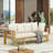 Outdoor Extendable Acacia Wood 3 Seater Sofa-1493166381-1493166385