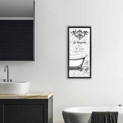 Cadre flottant orné de baignoire française, design par lettré et doublé
