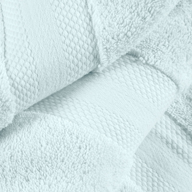 Collection de serviettes finlandaises en peluche 100% turque, Turquoise poudreux, Ensemble 3 serviettes de bain