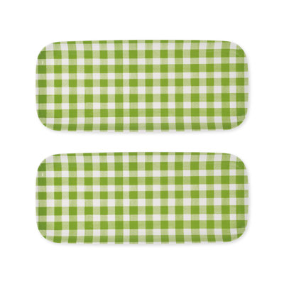 2-Piece Gingham 15" Tray