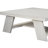 Aya 40" Square Coffee Table | Biscotti White Mango Wood | Bold Angled Legs