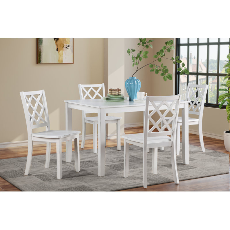 Kaisu Dining Rectangular Dining Set, White