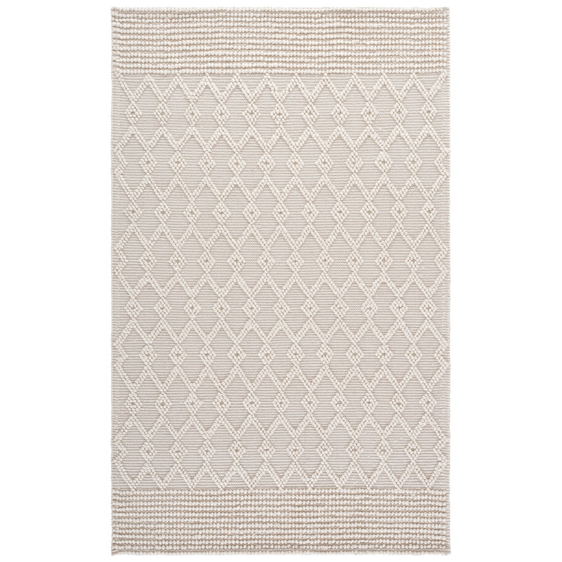 Natura Hand Woven Wool; Cotton; Recycled P.E.T Solid Color Indoor Rug, Rectangle 6' x 9'