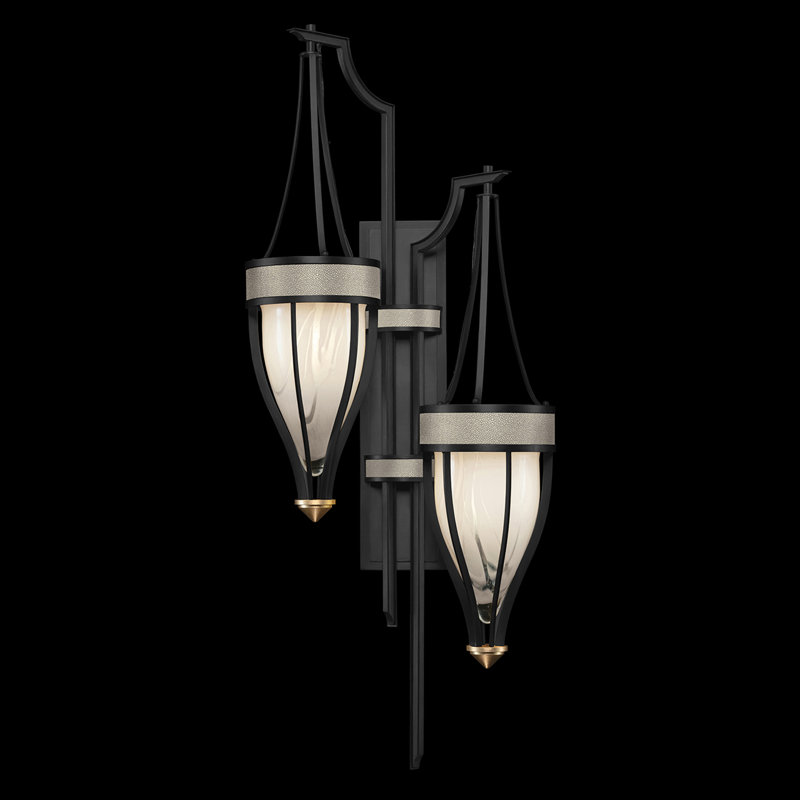 Mirage 2 - Light Armed Sconce, Coco, Matte Black/Brass