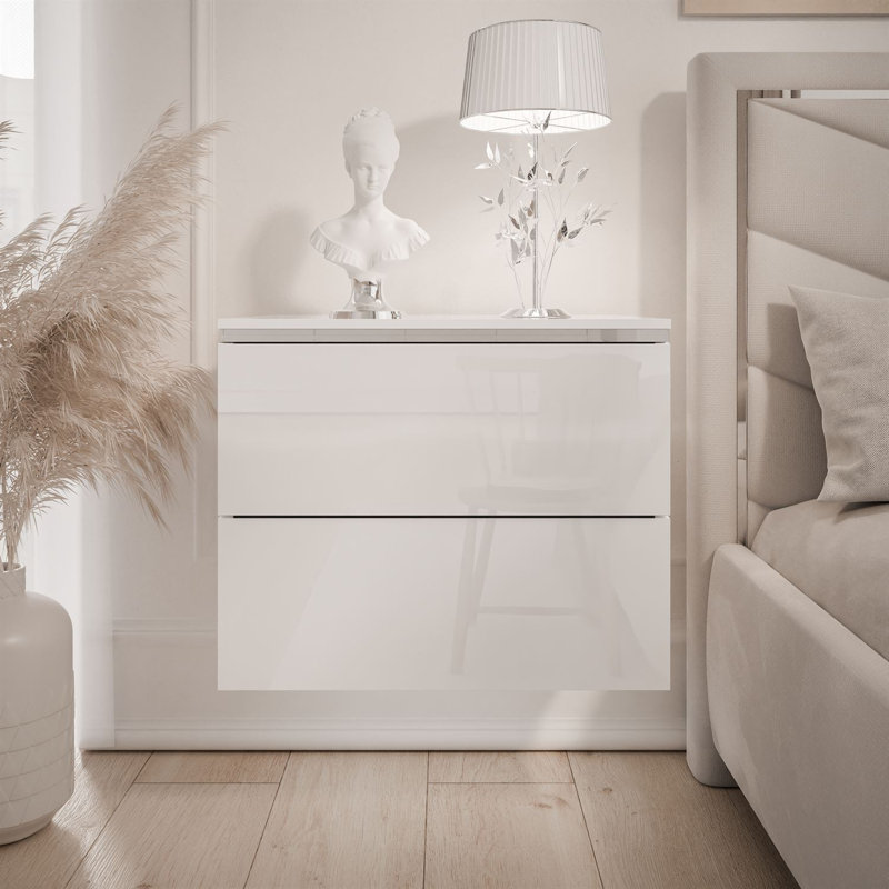 50cm W Manufactured Wood Bedside Table