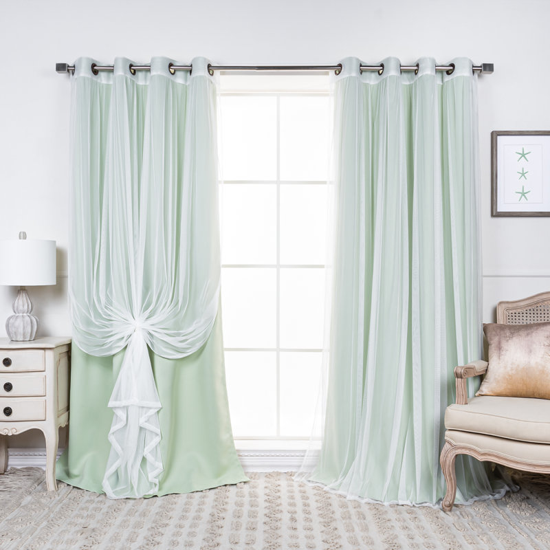 Blackout Curtain, 52" W x 84" L, Gin