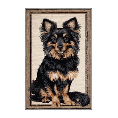 Washable Schipperke Dogs Area Rug