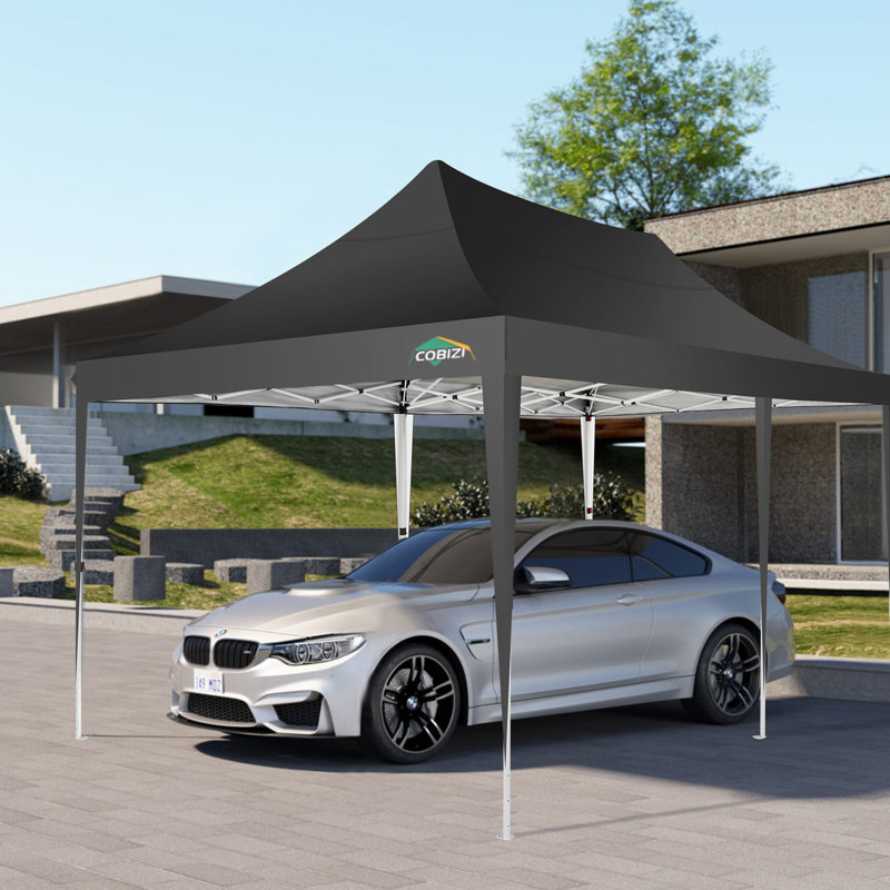 10x20 Pop up Canopy Tents for Parties 3.0, Upgrade Structure , Black