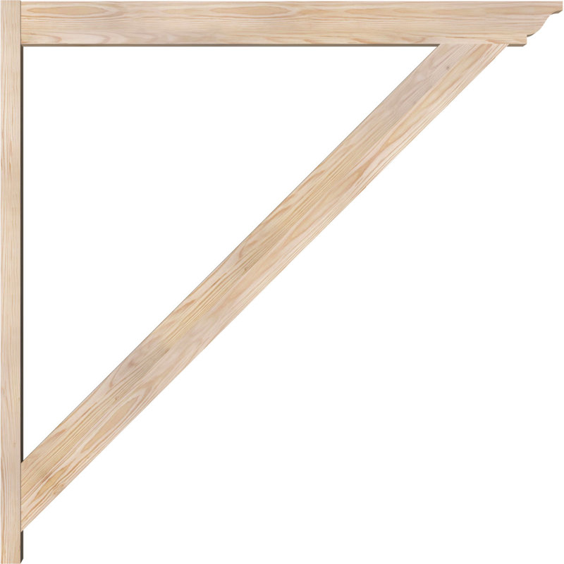 Persienne traditionnelle en bois rustique, Sapin Douglas de 5 1/2 po (lisse), P 46 po x H 46 po