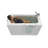Ella Lounger 27"x60" Acrylic Hydro Massage Walk-In Bathtub with Right Outward Swing Door, 2 Piece Fast Fill Faucet, 2" Dual Drain