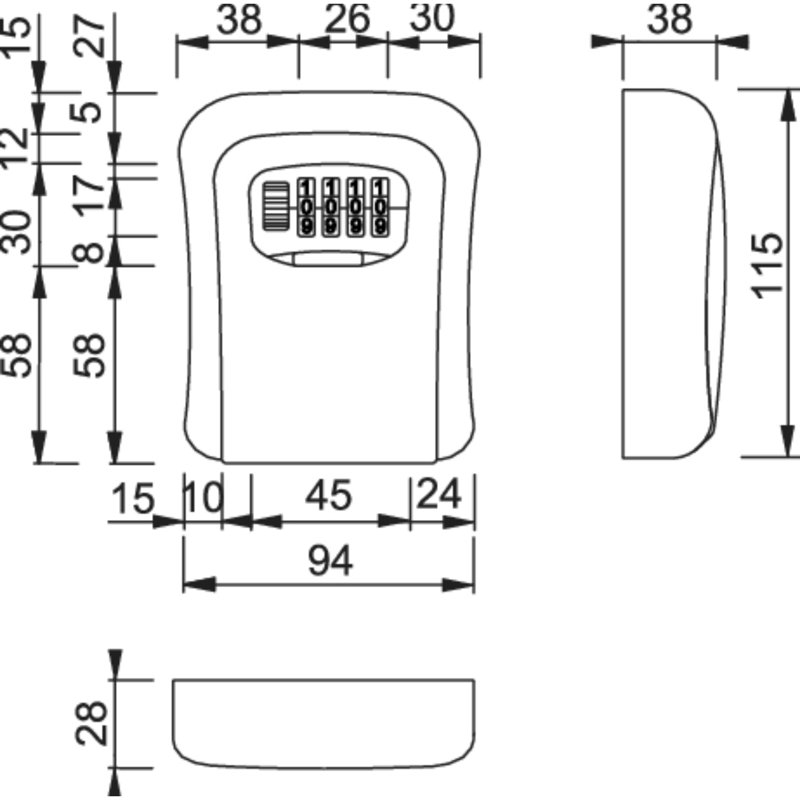 PADLO Key Safe Lock