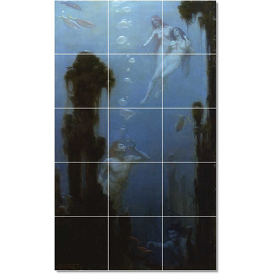 Carreau de céramique décorative 12,75 po x 21,25 po 4,25 po x 4,25 po