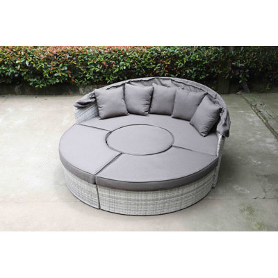 Carrasco 78.74'' Wicker Outdoor Patio Daybed