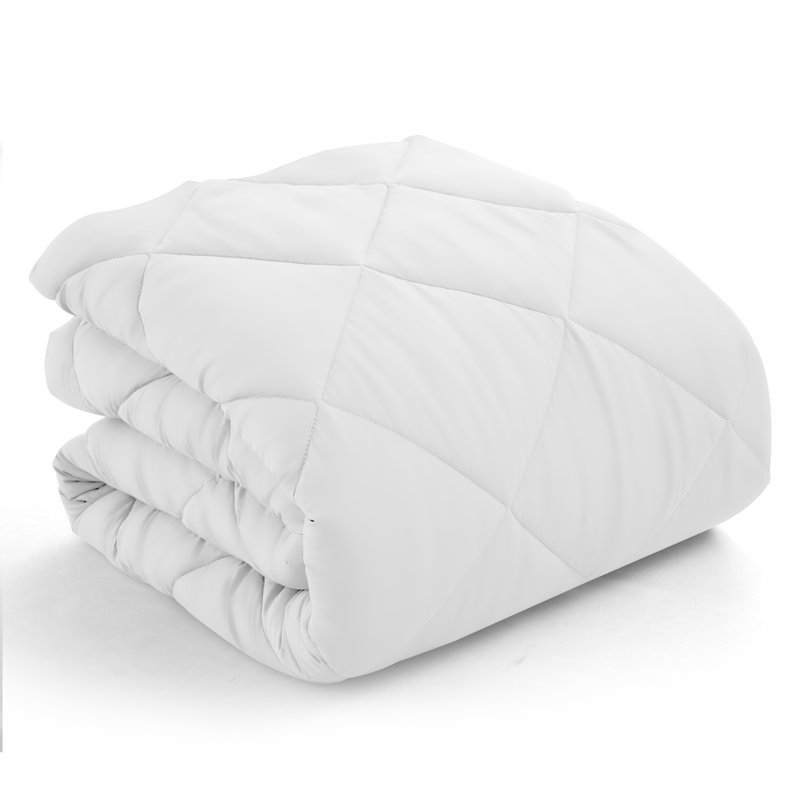 Édredon en duvet synthétique uni toutes saisons Lux Decor, Marine, Édredon simple