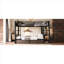 Structure de lit superposé simple pour les petits espaces de chambre à coucher Métal noir profond avec tablettes de rangement Bande lumineuse à DEL et multiprise USB-129460991