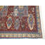 Tapis oriental rouge à motif géométrique floral Maroon
