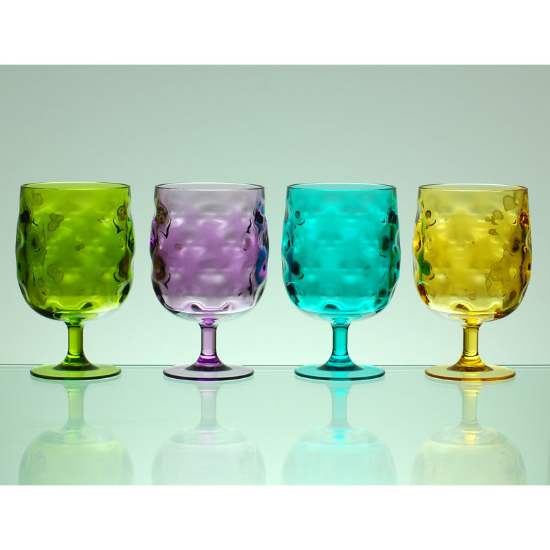 Bedell 12oz. Acrylic Goblet Set, Blue
