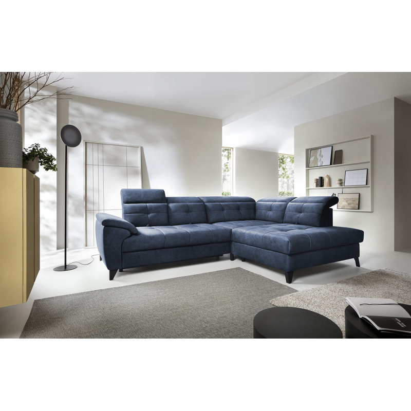 Mukhran 5 Seater Sofa Bed, Right Hand Facing, Navy Blue