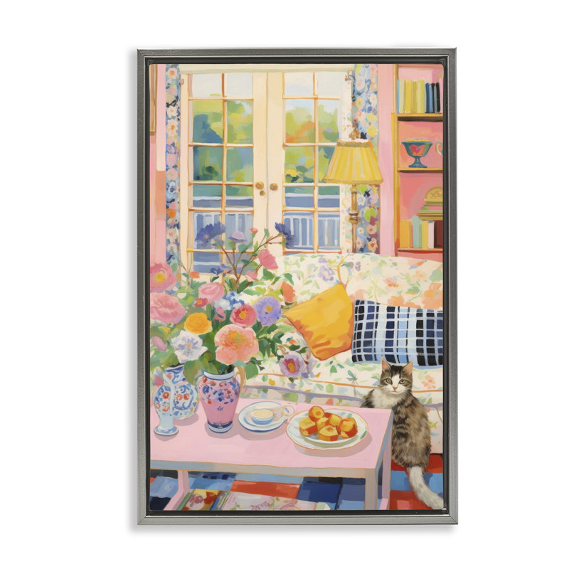  Toile intérieure invitée par LSR Design Studio, H 31 po x l 21 po, Cadre flottant gris lustré