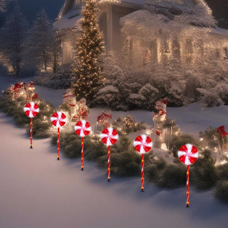 Luminaire de Noël et lumières de sentier, Rouge / blanc