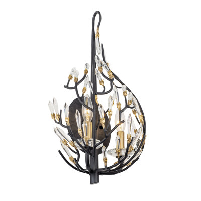Applique murale bougie en acier Bask