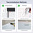 Solid Surface Shower Wall Panel Surround, High Gloss White Finish, Cuttable, Two Installation Methods (Screw Mounting or Glue-Up Design)-102218627