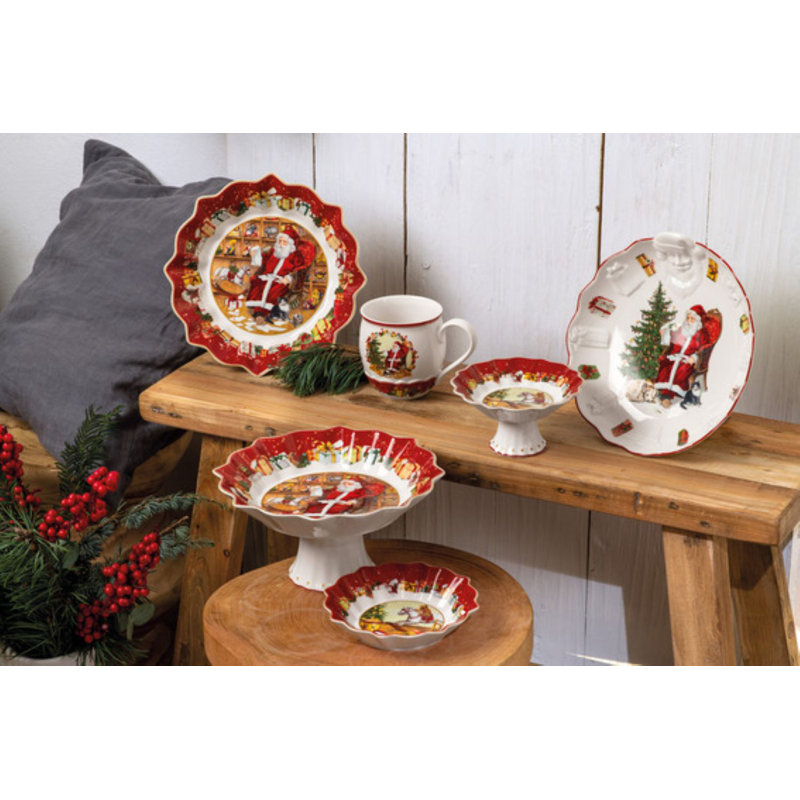 Villeroy & Boch Toy's Fantasy Christmas Pastry Bowl, Premium Porcelain, Colorful Festive Design