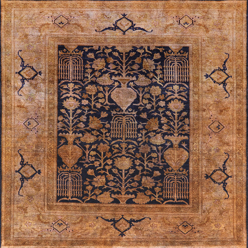 Oriental Indoor Rug, Square 5'