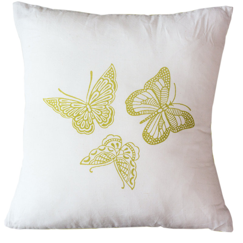Cotton Throw Pillow, 16" H x 16" W