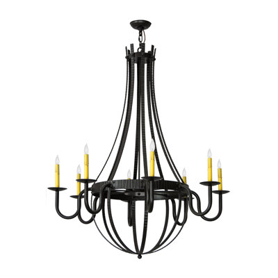 Lustre empire 8 lumières de style bougie Serod