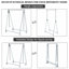 Porte-vêtements extensible, pliable et robuste avec tringle