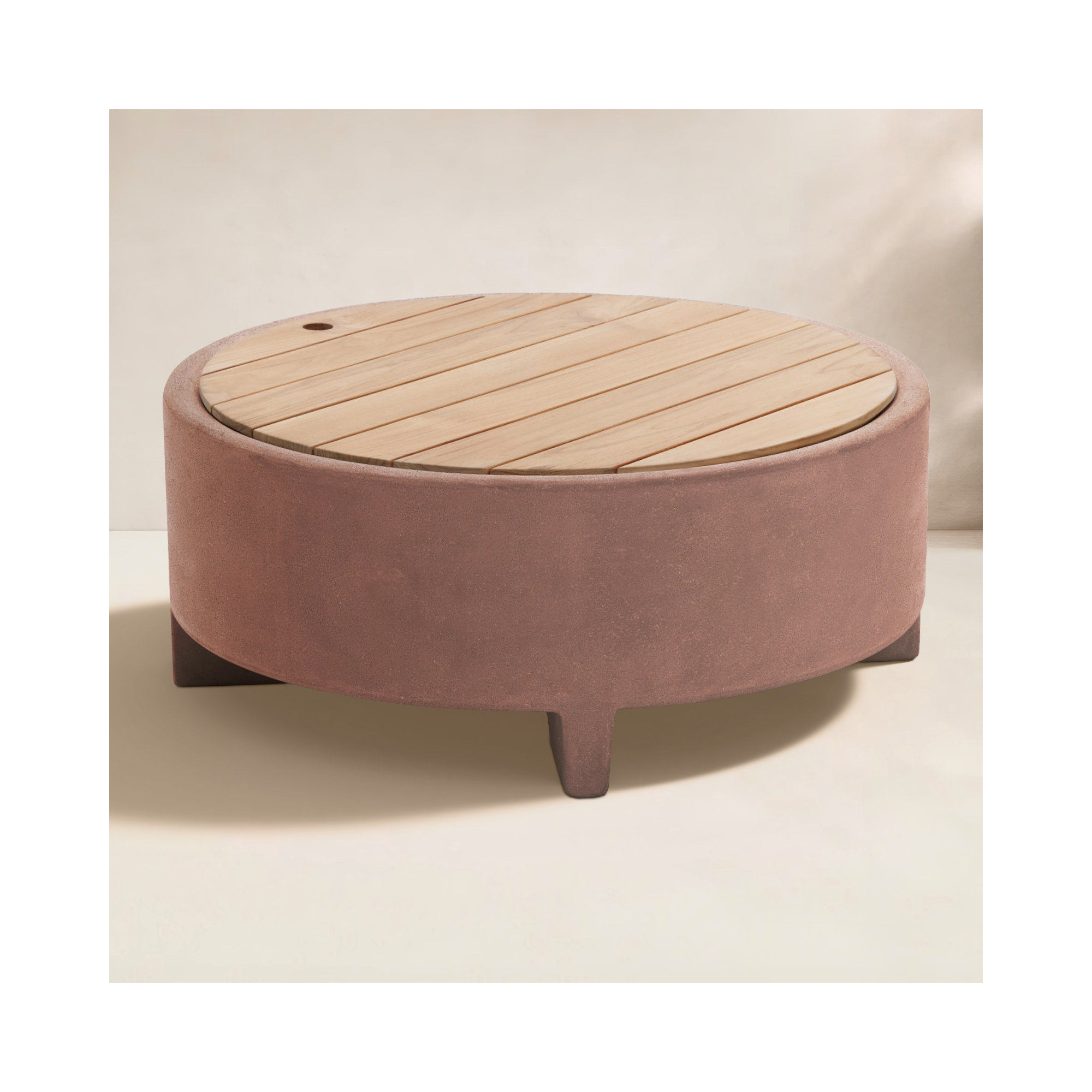 Rook Round Fire Pit Table, Canyon, Natural gas