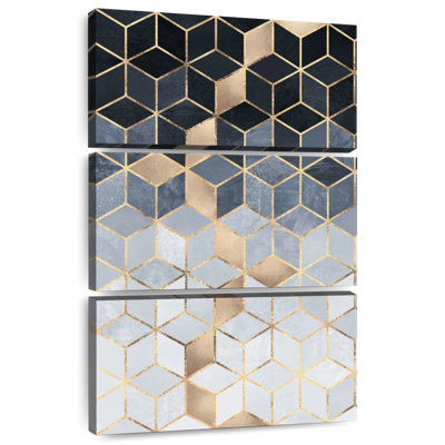 Avery cubes de dégradé bleu doux rectangulaires