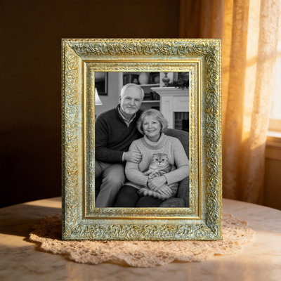 11" x 14" Antique Gold 3 PCS Photo Frame for Mantel Decor Picture Frame