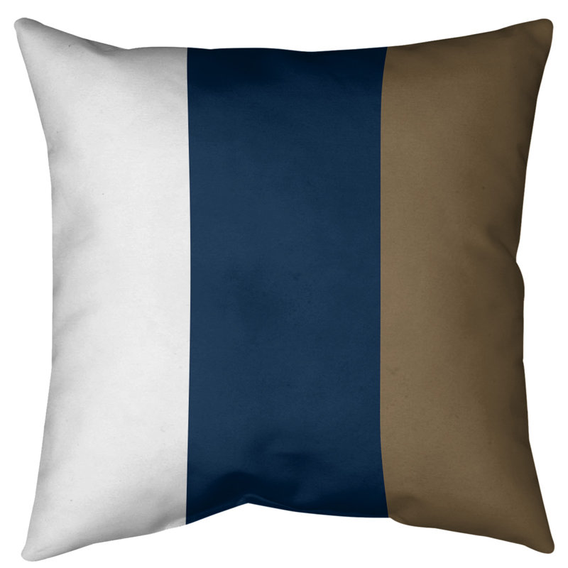  Throw Pillow, Blue Accent, 16" x 16", Down Alternative